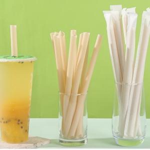 100% compostable bamboo white color 6mm 12mm straw