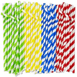 Multi-color Paper Bent Straw