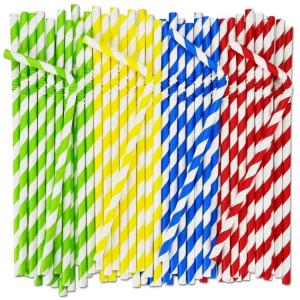 bendable multi color compostable straw